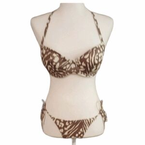 Victoria's Secret - Cream‎ & Cocoa String Bikini